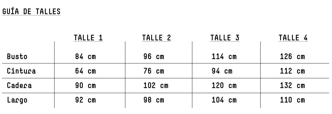Guía de talles